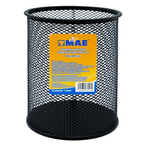 [MAE-CLI-PLMG] Porta-lápiz mae grande de malla metálicanegro