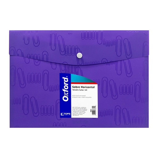 [ESS-POR-F851] Sobre porta documentos Oxford carta color morado