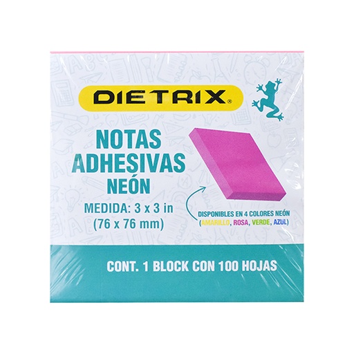 [DIE-PST-8733] Notas adhesivas DIETRIX MIX NEON 3x3 in 100 hojas