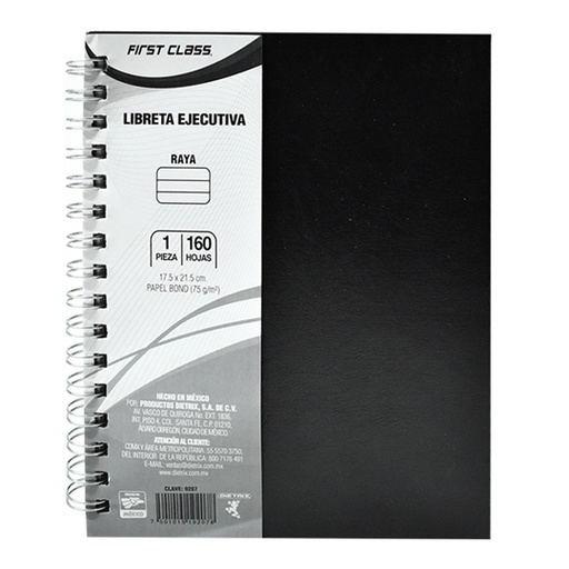 [DIE-CUA-9207] Cuaderno engargolado Dietrix forma francesa 160 hojas 75 gramos raya nutria