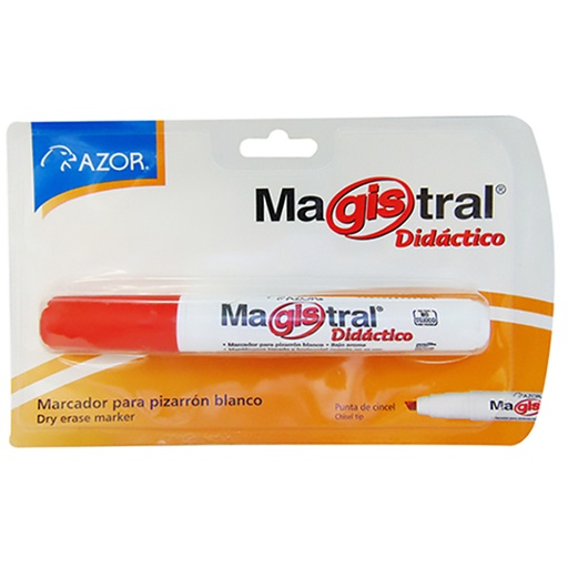 Marcador Magistral Didáctico Punta Cincel 6 Mm Color Rojo Blíster con 1 Pieza