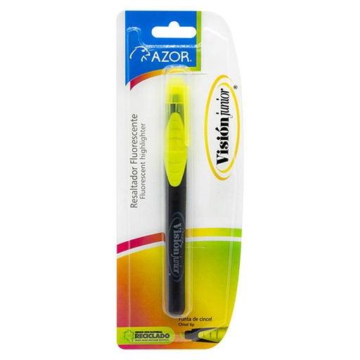 [AZO-MAR-2810AM] Resaltador de texto Vision Jr. punta cincel 4 mm color amarillo blíster