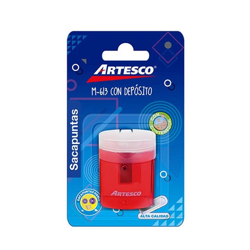 [ATS-SAC-1736705] Sacapuntas plástico simple Artesco incluye depósito cuadrado