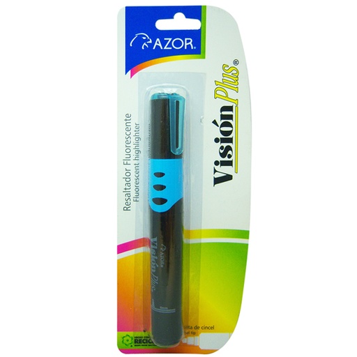 Resaltador de Texto Vision Plus Punta Cincel 6 Mm Color Azul Blíster