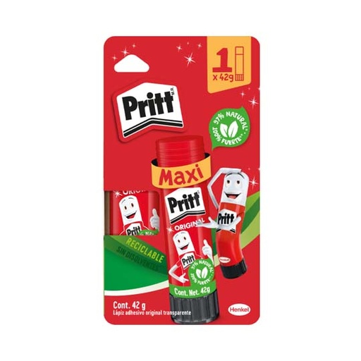 [HEN-PEG-2780667] Lápiz adhesivo Pritt en barra de 42 grs blíster con 1 pieza