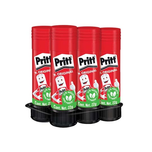 [HEN-PEG-2930114] Lápiz adhesivo Pritt en barra de 22 grs charola con 6 piezas