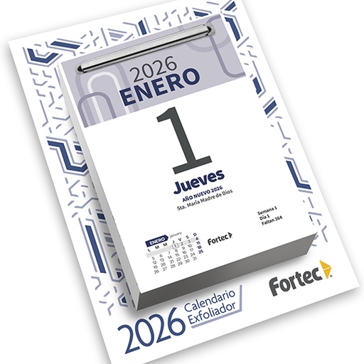 [FTC-CAL-TACO] Calendario Exfoliador Fortec 2026 de 9.5x 13.5 cm