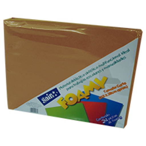 [SAJ-FOM-15CAFE] Foamy saira tamaño carta cafe 24 piezas