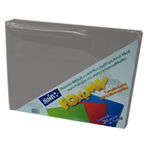 [SAJ-FOM-19GRIS] Foamy saira tamaño carta gris 24 piezas.