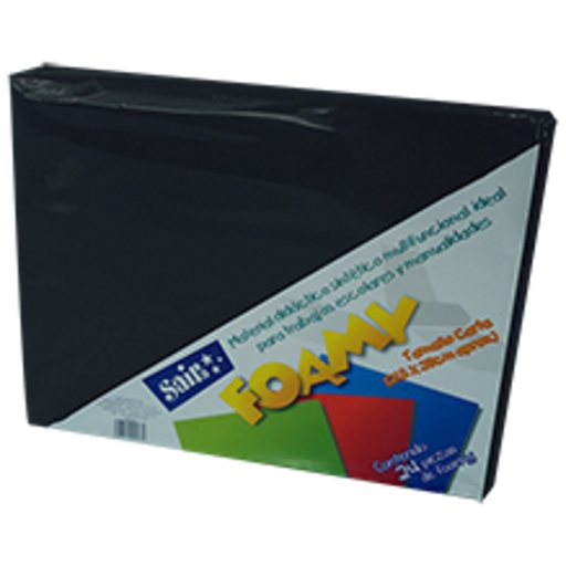 [SAJ-FOM-31NEGR] Foamy saira tamaño carta negro 24 piezas.