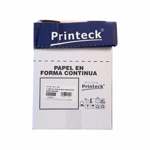 [PTK-PAP-695051] Caja de Papel Stock Printeck de 9.5" X 5.5" 1 Tanto