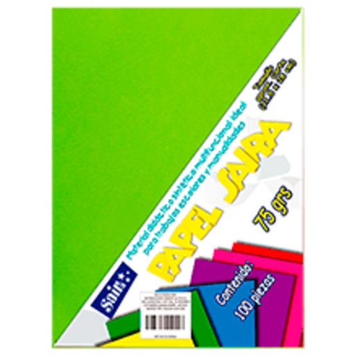 Paquete de Hojas de Color Saira Tamaño Carta Verdelimon 75 Grs 100 Hojas