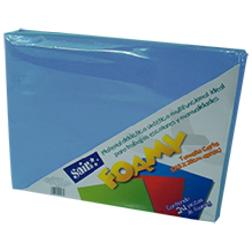 [SAJ-FOM-24AZCI] Foamy saira tamaño carta 24 azul cielo 24 piezas
