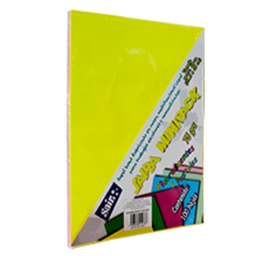 [SAJ-PAP-10MCPA] Paquete de hoja de color saira tamaño carta multicolor 100 hojas pastel