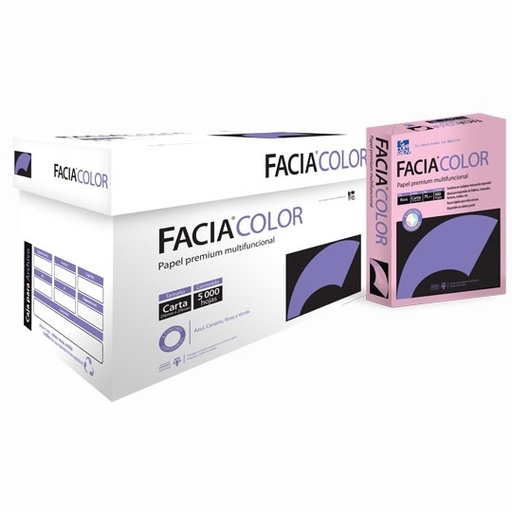 [COP-PAP-FROS75C] Caja de Papel Bond Facia Color Tamaño Carta Color Rosa 75gr