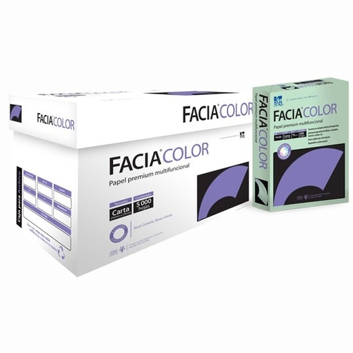 [COP-PAP-FVER75C] Caja de Papel Bond Facia Color Tamaño Carta Color Verde 75gr.