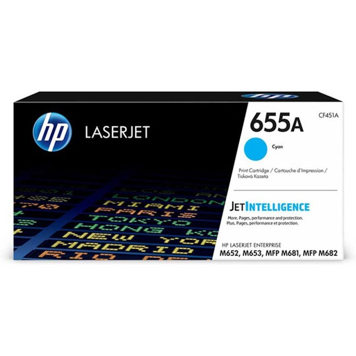 [HP-TO-CF451A] Cartucho de tóner cian HP 655a.
