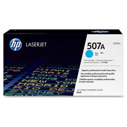 [HP-TO-CE401A] Cartucho de tóner cian HP 507a.