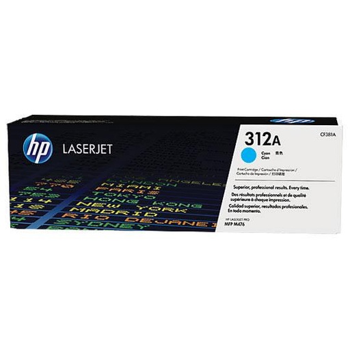 [HP-TO-CF381A] Cartucho de tóner cian HP 312a.