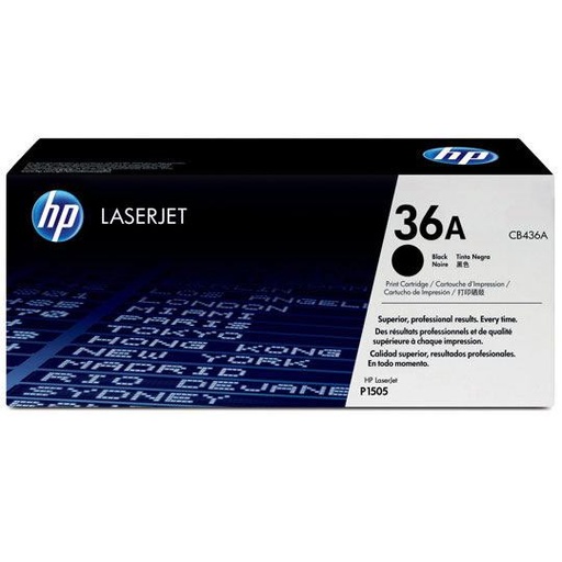 [HP-TO-CB436A] Cartucho de Tóner Negro HP 36a.