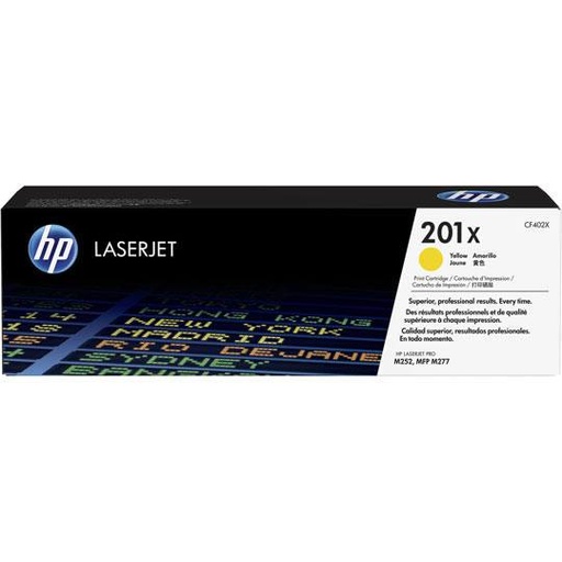 [HP-TO-CF402X] Cartucho de tóner amarillo HP 201x.