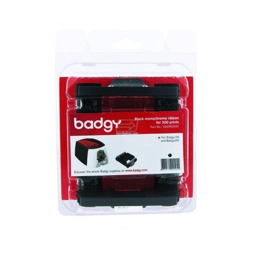 [BAD-CON-R0500K] BADGY100/200 Ribbon Monocromo Negro