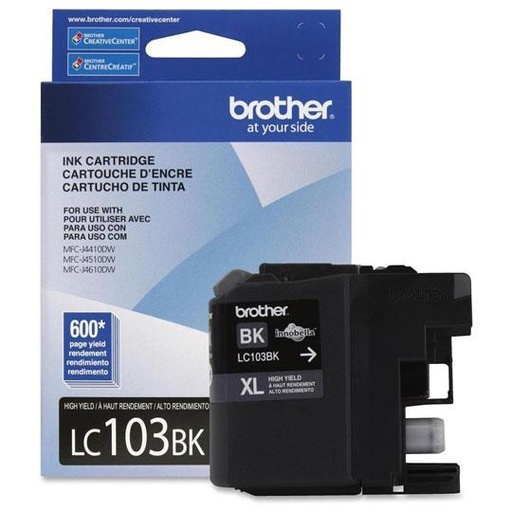 [BRO-TIN-LC103BK] Cartucho brother de tinta negra LC103BK.