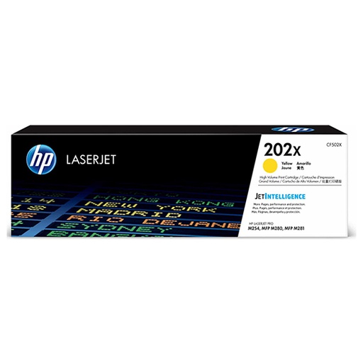 [HP-TO-CF502X] Cartucho de tóner amarillo HP 202x.