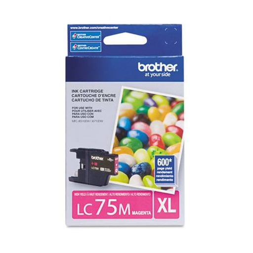 [BRO-TIN-LC75M] Cartucho brother de tinta Magenta LC75M.