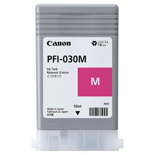 [CAN-TIN-030M] CARTUCHO DE TINTA CANON PFI-030 DE COLOR MAGENTA CON UNA CAPACIDAD DE 55ML PARA
