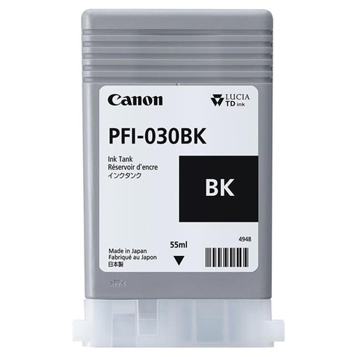 Cartucho de Tinta Canon PFI-030 de Color Negrocon una Capacidad de 55ML para I