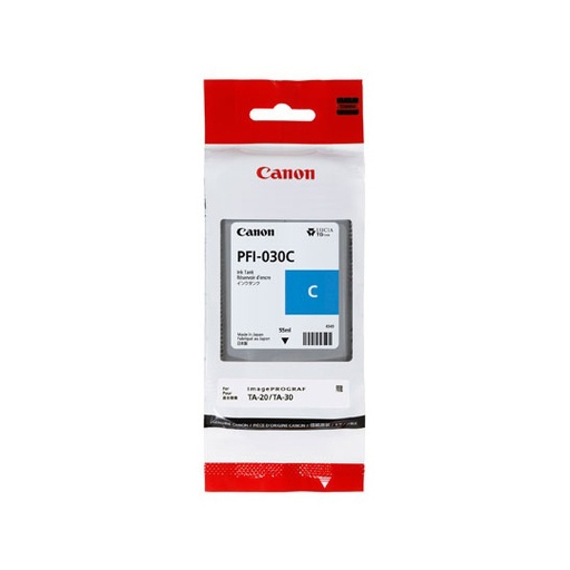 Cartucho de Tinta Canon PFI-030 de Color Ciancon una Capacidad de 55ML para Im