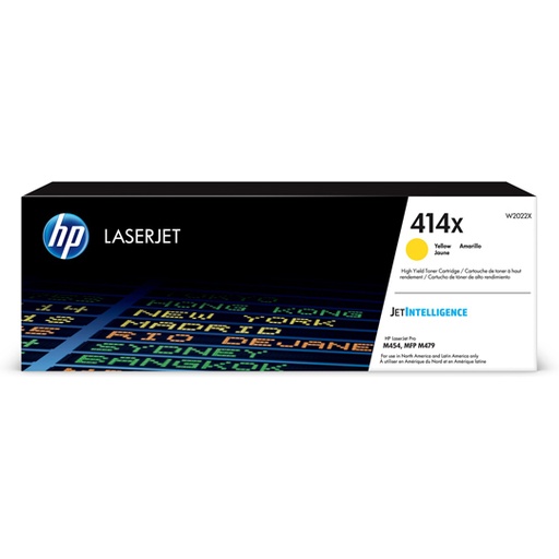 [HP-TO-W2022X] HP 414x yellow laserjet toner cartridge.