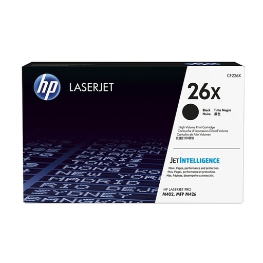[HP-TO-CF226X] Cartucho de Tóner Negro HP 26x.