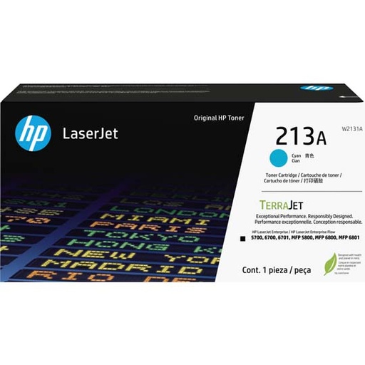 [HP-TO-W2131A] Cartucho de toner original HP laser jet 213A cian