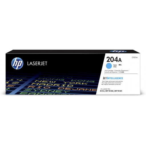 [HP-TO-CF511A] Cartucho de tóner cian HP 204a.