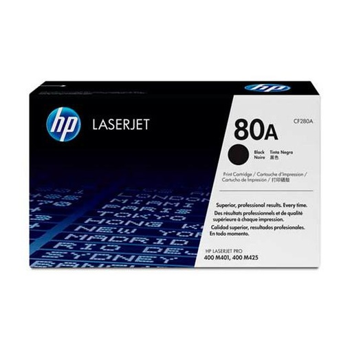 [HP-TO-CF280A] Cartucho de Tóner Negro HP 80a.