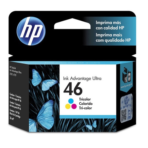 [HP-TIN-CZ638AL] Cartucho de tinta tricolor HP 46 adva.