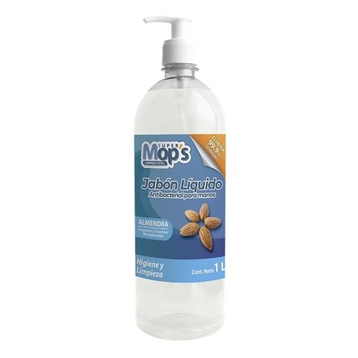 [MOP-JABAL-1L] Jabon para manos antibacterial Super mops aroma almendras 1 Lt.