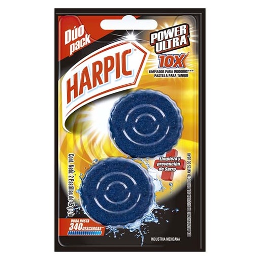 [RCK-HARP-714978] HARPIC PASTILLA AZUL DUO PACK BLISTER CON 2 PASTILLAS DE 45 GM CADA UNA