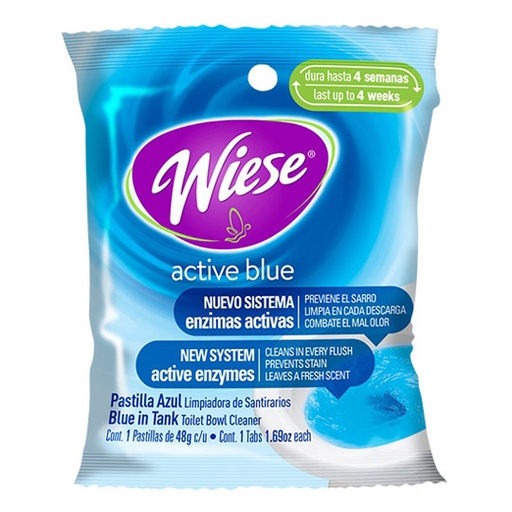 [LWI-PAST-AZUL12] Pastilla azul Wiese para inodoro 12 pzasc/48 gr.