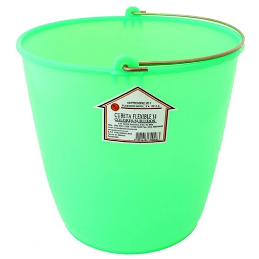 [LJA-CUB-CUB14] Cubeta flexible N. 14 de plastico para 10 Lt.