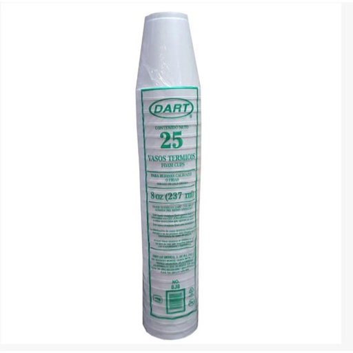 [ABR-VATE-DAR08] Vaso termico Dart #8 paquete con 25 piezas