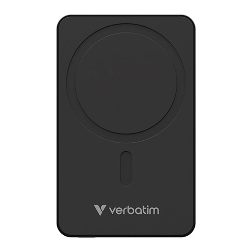 [VER-ACC-32227] Power Bank Verbatim 10000 mAh negro con carga inalámbrica magnética y USB-C PD.