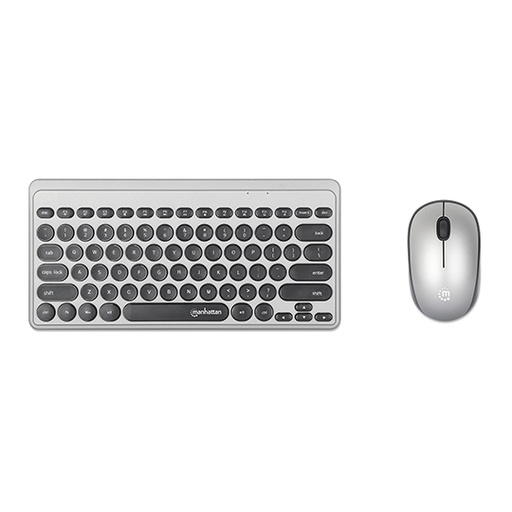 [IC-CO-180795] Teclado y Mouse Optico Inalambrico Negro y Plata Mini Combo