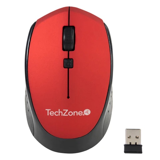 [TZ-ACC-19MOU01] MOUSE TECHZONE INALÁMBRICO ROJO