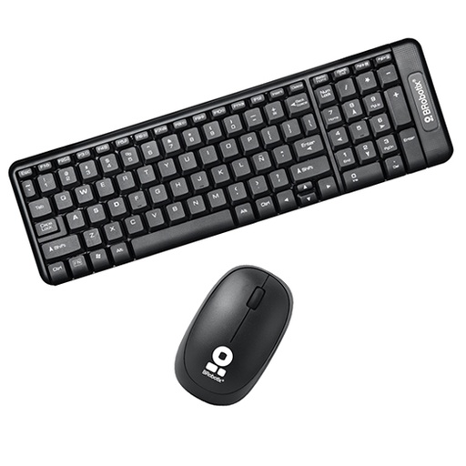 [BR-ACC-6000618] KIT TECLADO Y MOUSE BROBOTIX INALAMBRICO NEGRO