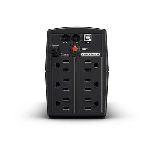 [CYB-NOB-OM750A] Regulacion automatica del voltaje, proteccion de picos para telefono y red, 6 t