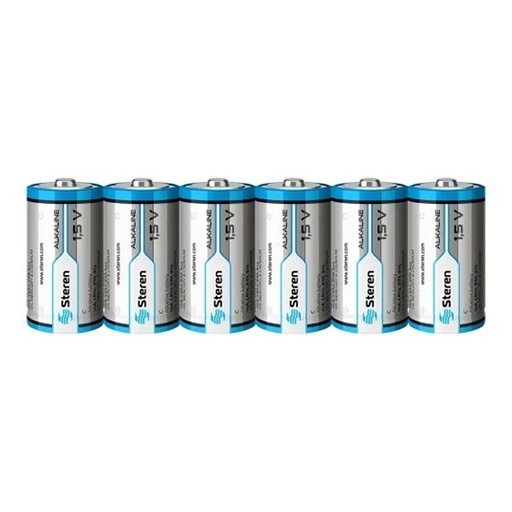 [STE-PIL-C6] Pila alcalina c STEREN blister de 6.