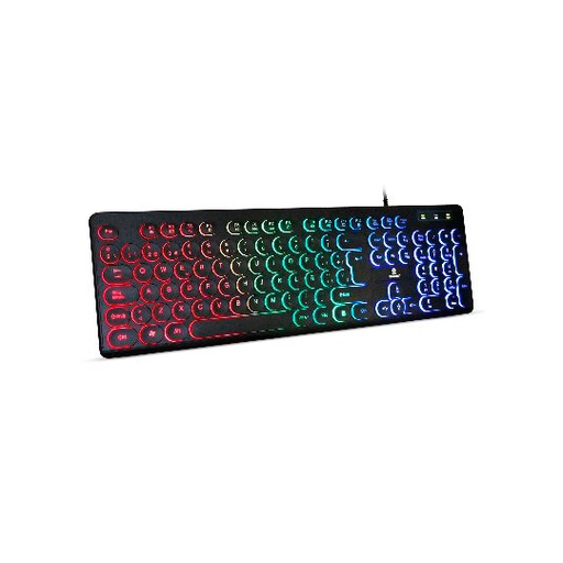 [BR-ACC-963098] Teclado USB Brobotix iluminado negro retro